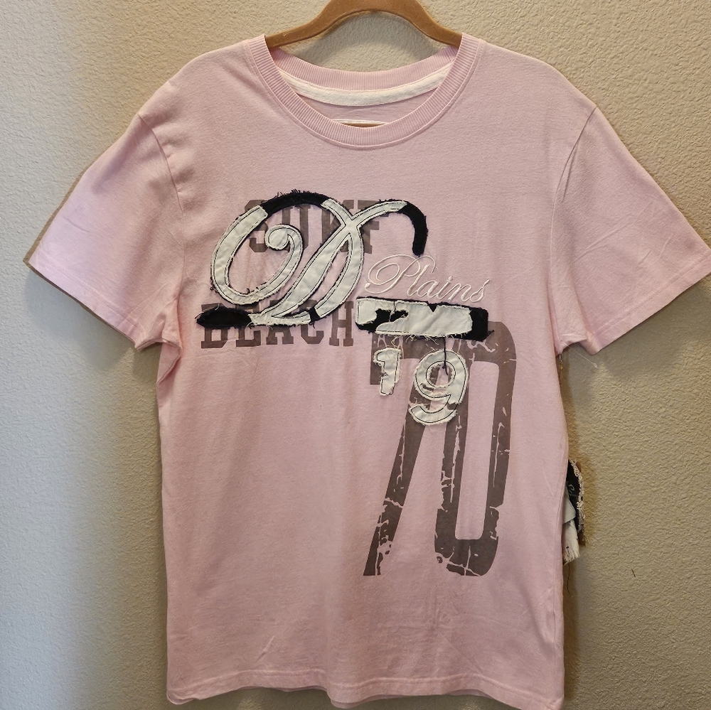 Ditch Plains T-shirt Pink      Short Sleeve shirt Size L